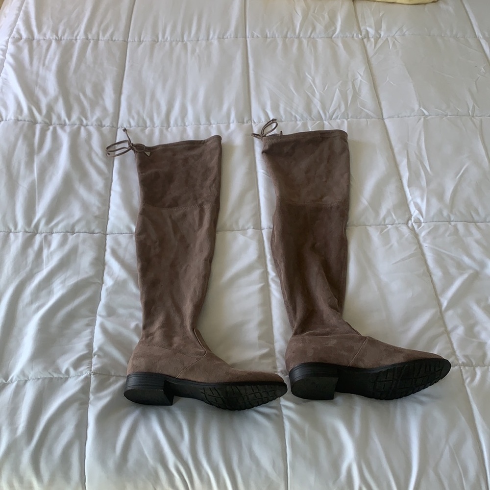 Brand NEW Guess over the knee boots size 5 1/2 light brown